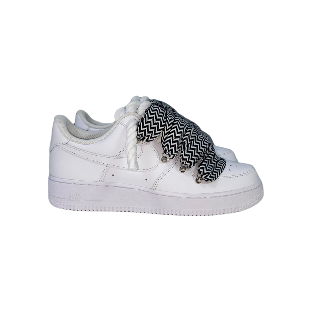 AF1 WHITE | BLACK & WHITE LANVIN LACES