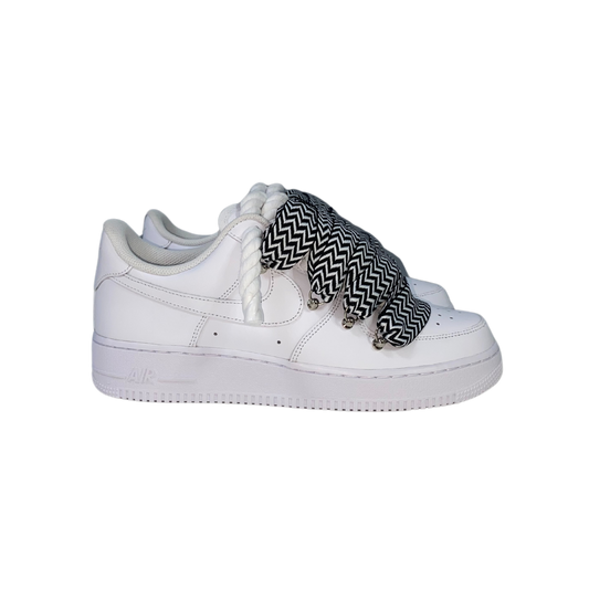 AF1 WHITE | BLACK & WHITE LANVIN LACES