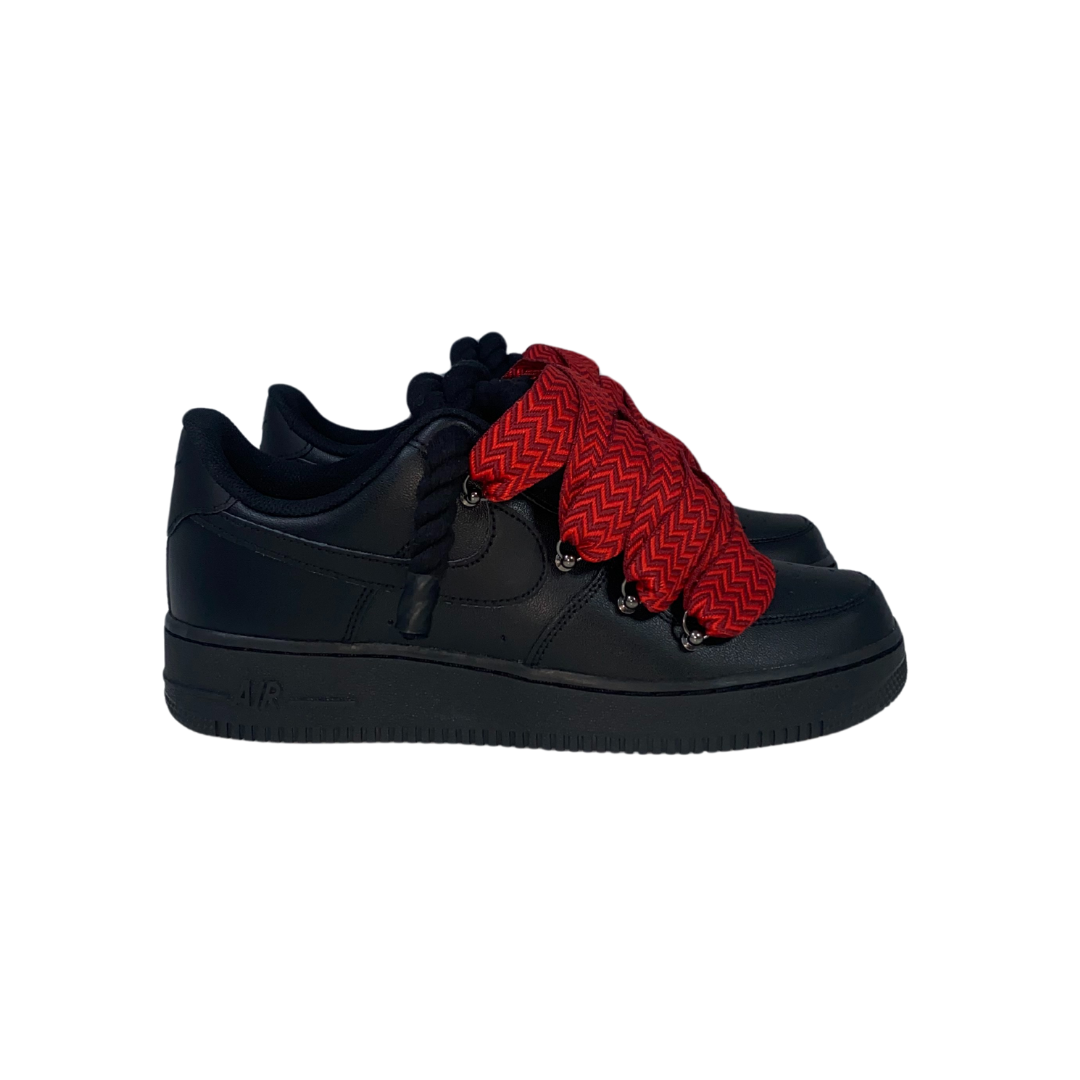 AF1 BLACK | RED LANVIN LACES