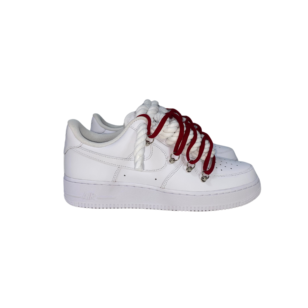 AF1 WHITE | RED OV LACES