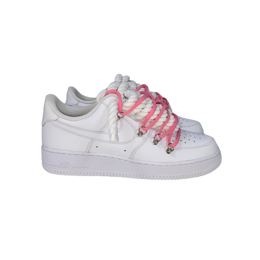 AF1 WHITE | PINK OV LACES