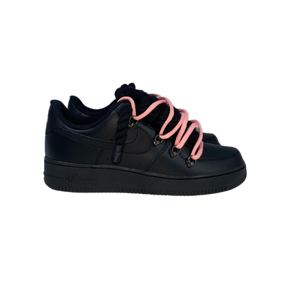 AF1 BLACK | LIGHT PINK OV LACES