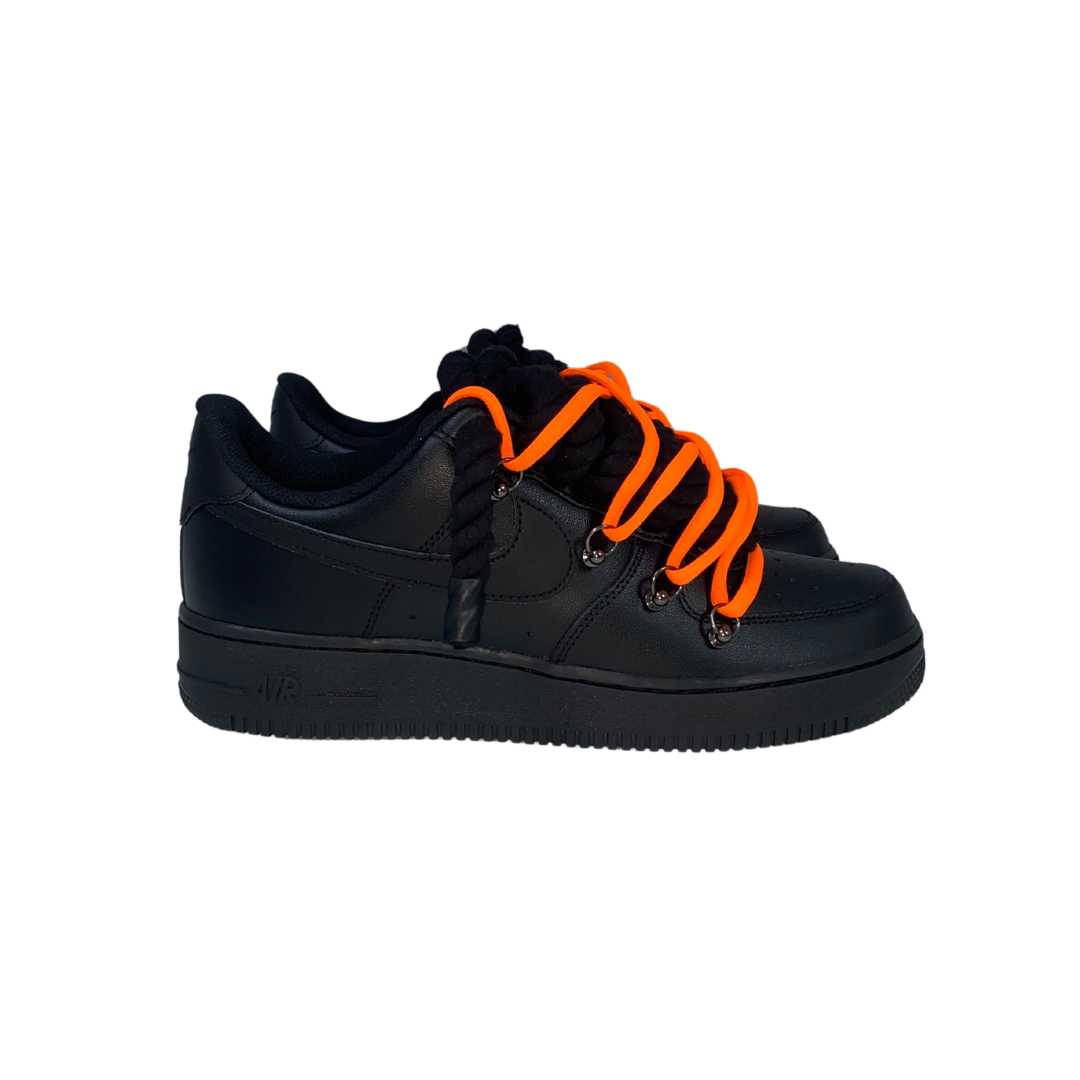 AF1 BLACK | ORANGE OV LACES