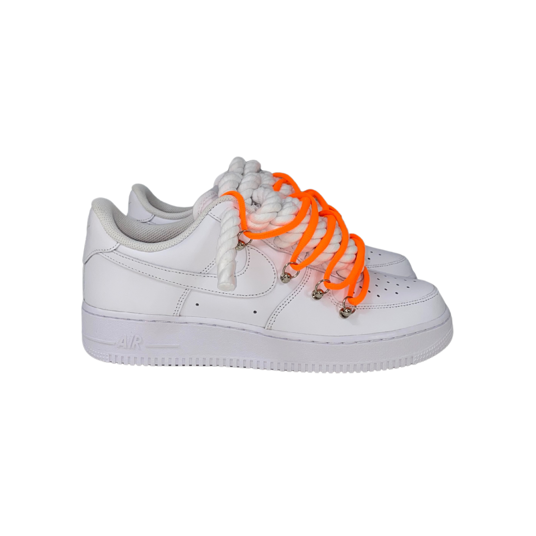 AF1 WHITE | ORANGE OV LACES