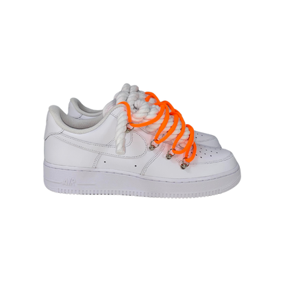 AF1 WHITE | ORANGE OV LACES