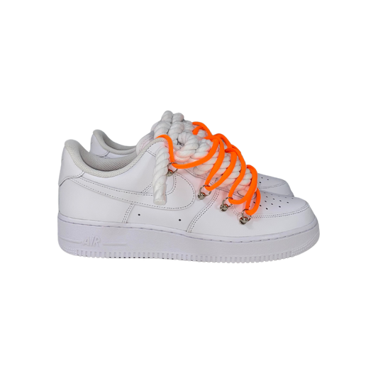 AF1 WHITE | ORANGE OV LACES