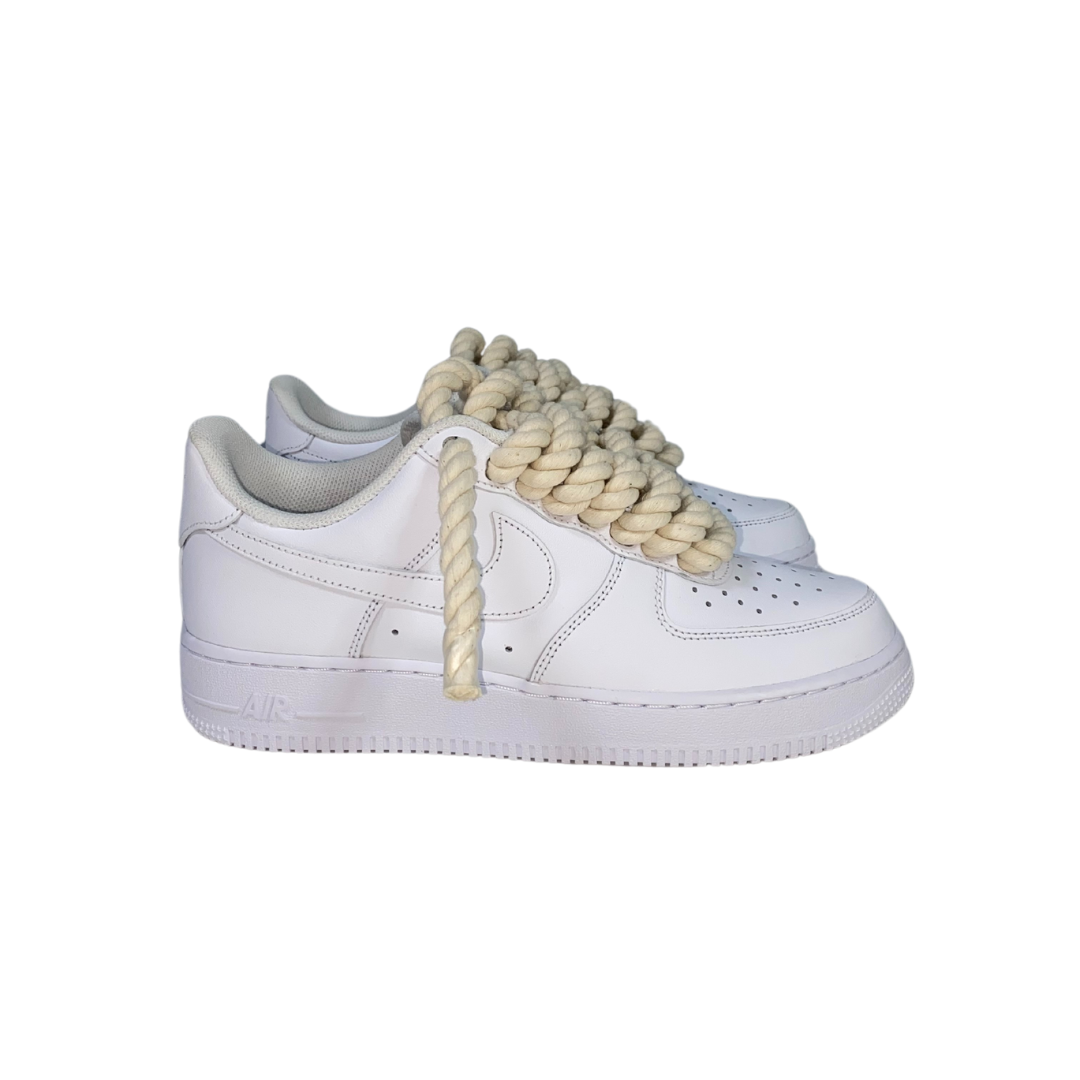 AF1 WHITE | BEIGE ROPE LACES