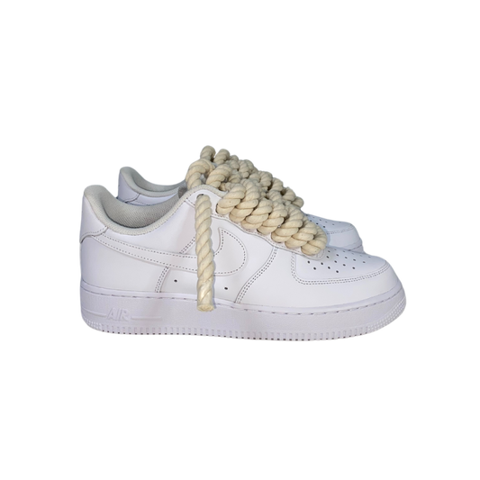 AF1 WHITE | BEIGE ROPE LACES