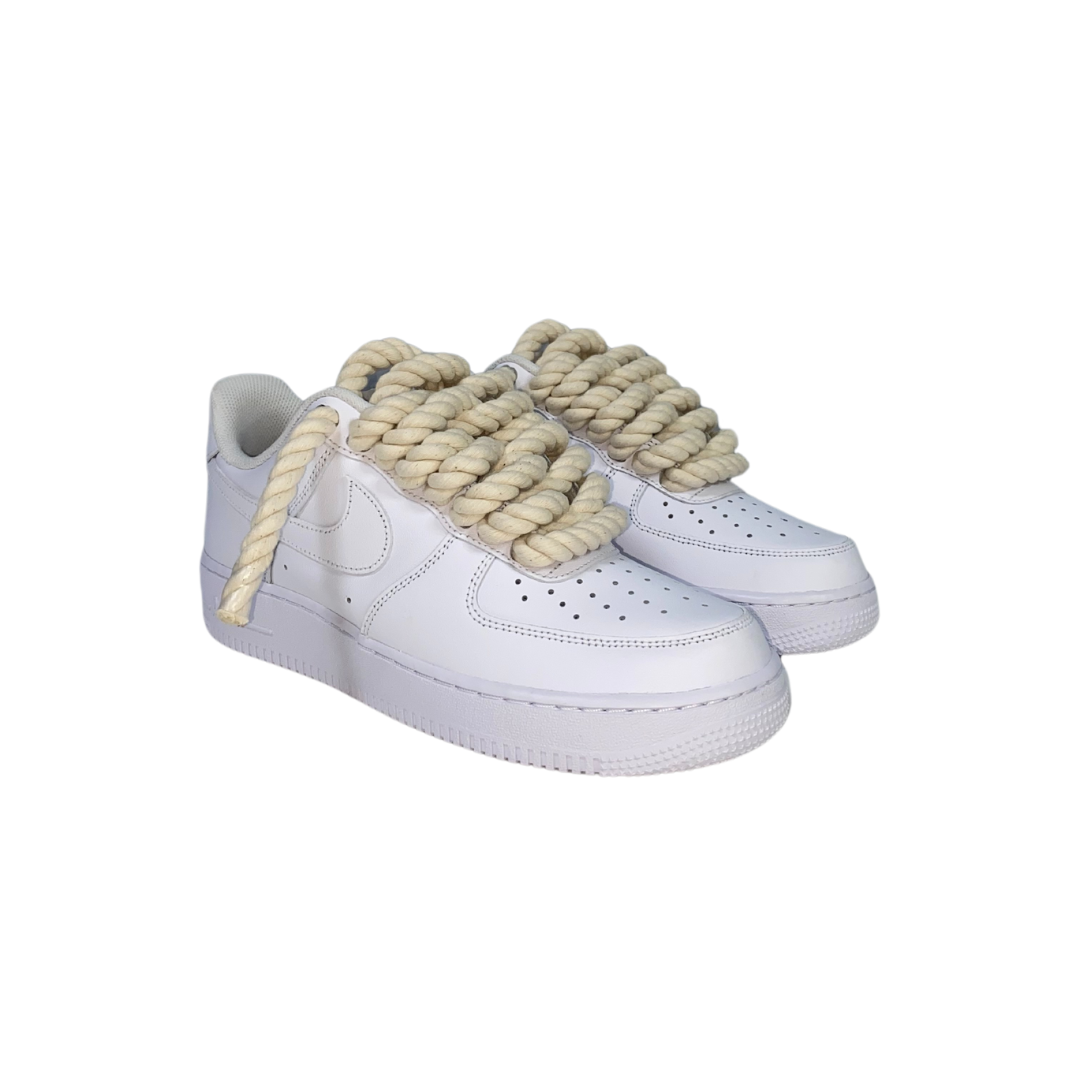 AF1 WHITE | BEIGE ROPE LACES