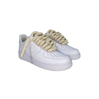 AF1 WHITE | BEIGE ROPE LACES