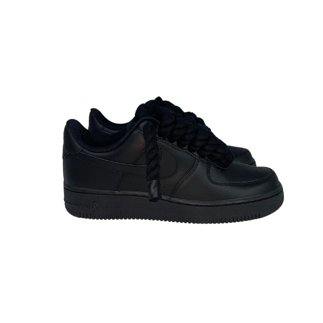 AF1 BLACK | BLACK ROPE LACES